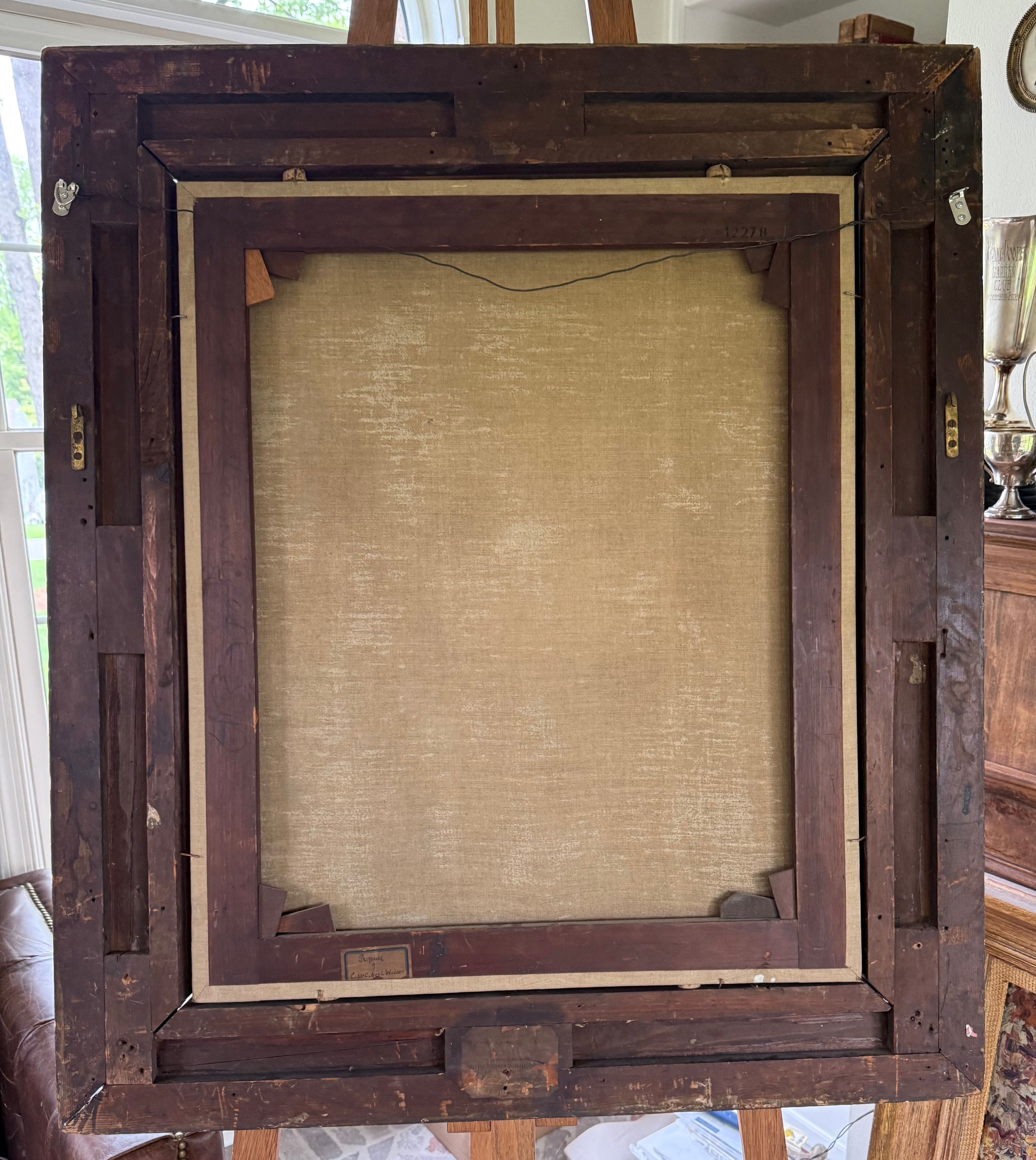 Victorian British Oil Portrait of a Gentleman, Royal Warrant Frame, c.1840-1860
