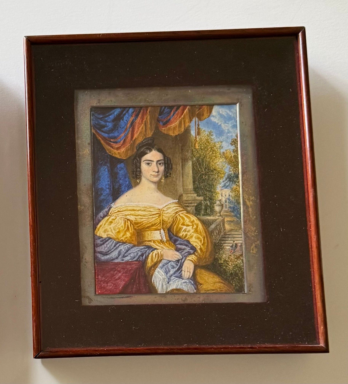 Attrib. J. Meadows, British, Pair Portrait Miniatures, Mr. and Mrs. Scavaffee, 1836