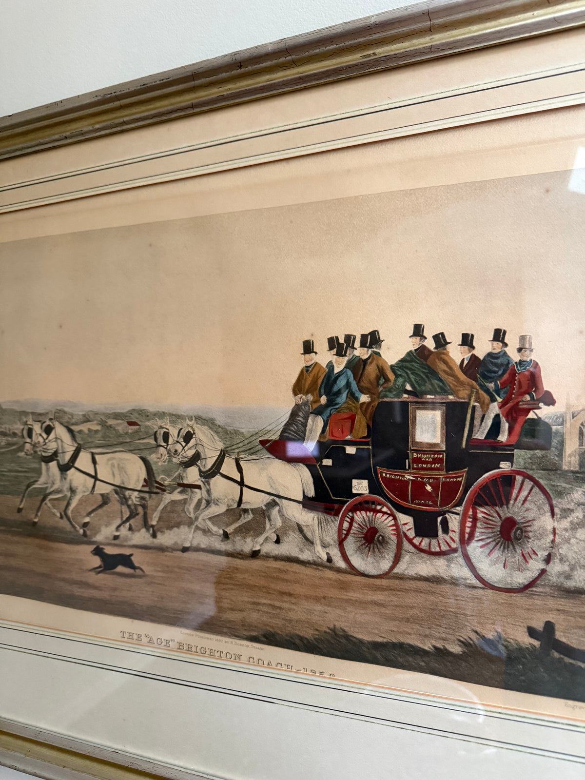 Charles Hunt after W.J. Shayer, Age Brighton Coach, Hand-Colored Engraving, 1867