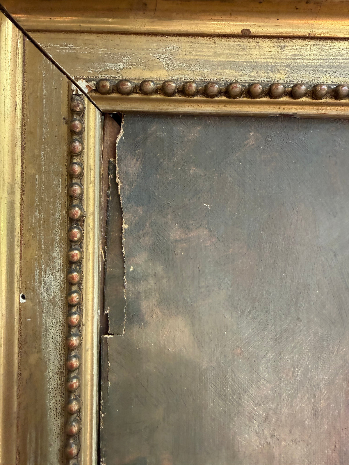 Antique 19th Century Portrait of a Young Girl, Oil on Canvas, Gilt Frame, c.1870