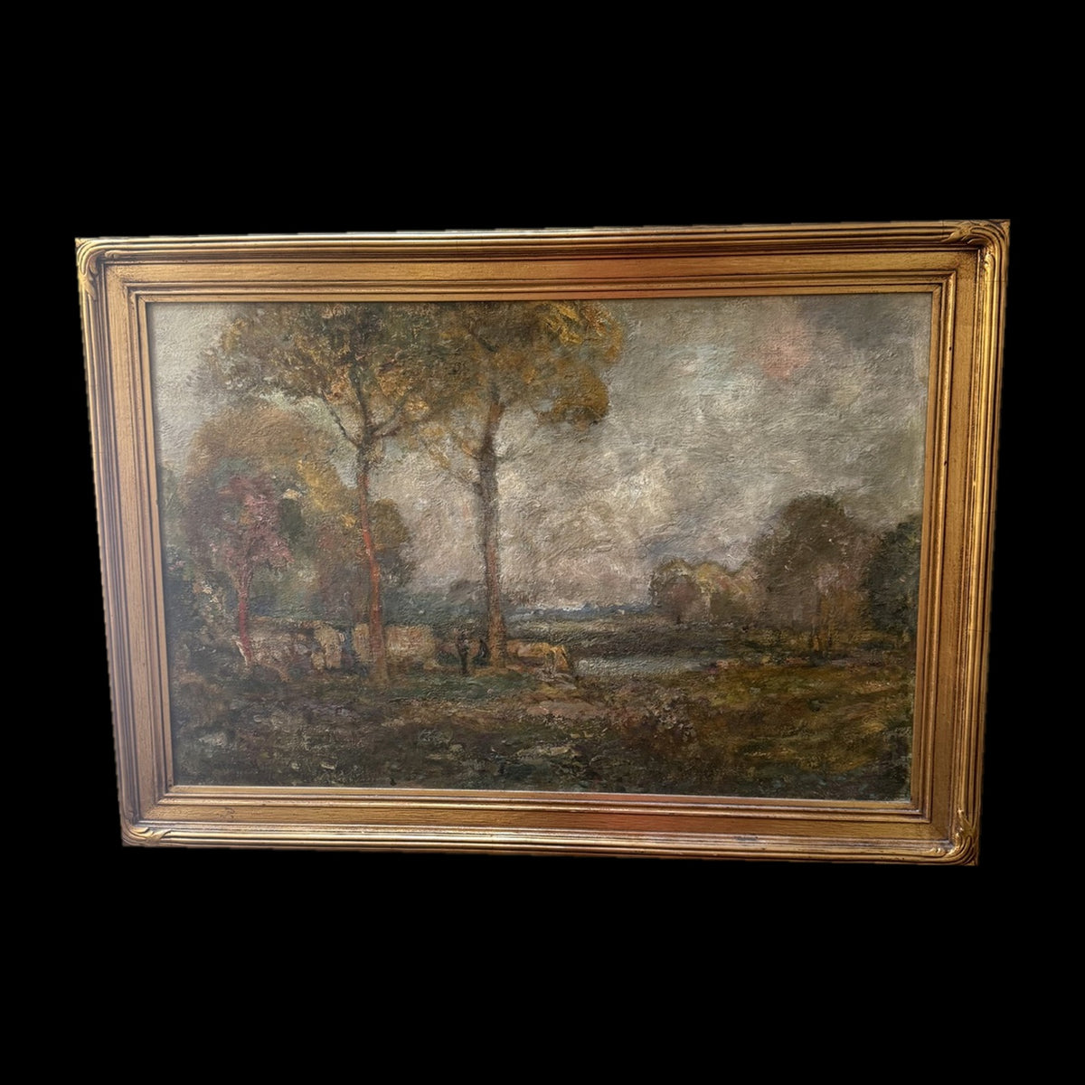 James Cantwell American Tonalist Landscape Oil Painting, Signed, c.1900