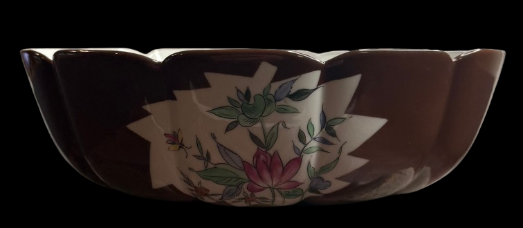 Vintage Portuguese Porcelain Centerpiece Bowl — Vista Alegre for Tiffany & Co. Hand-Painted Floral