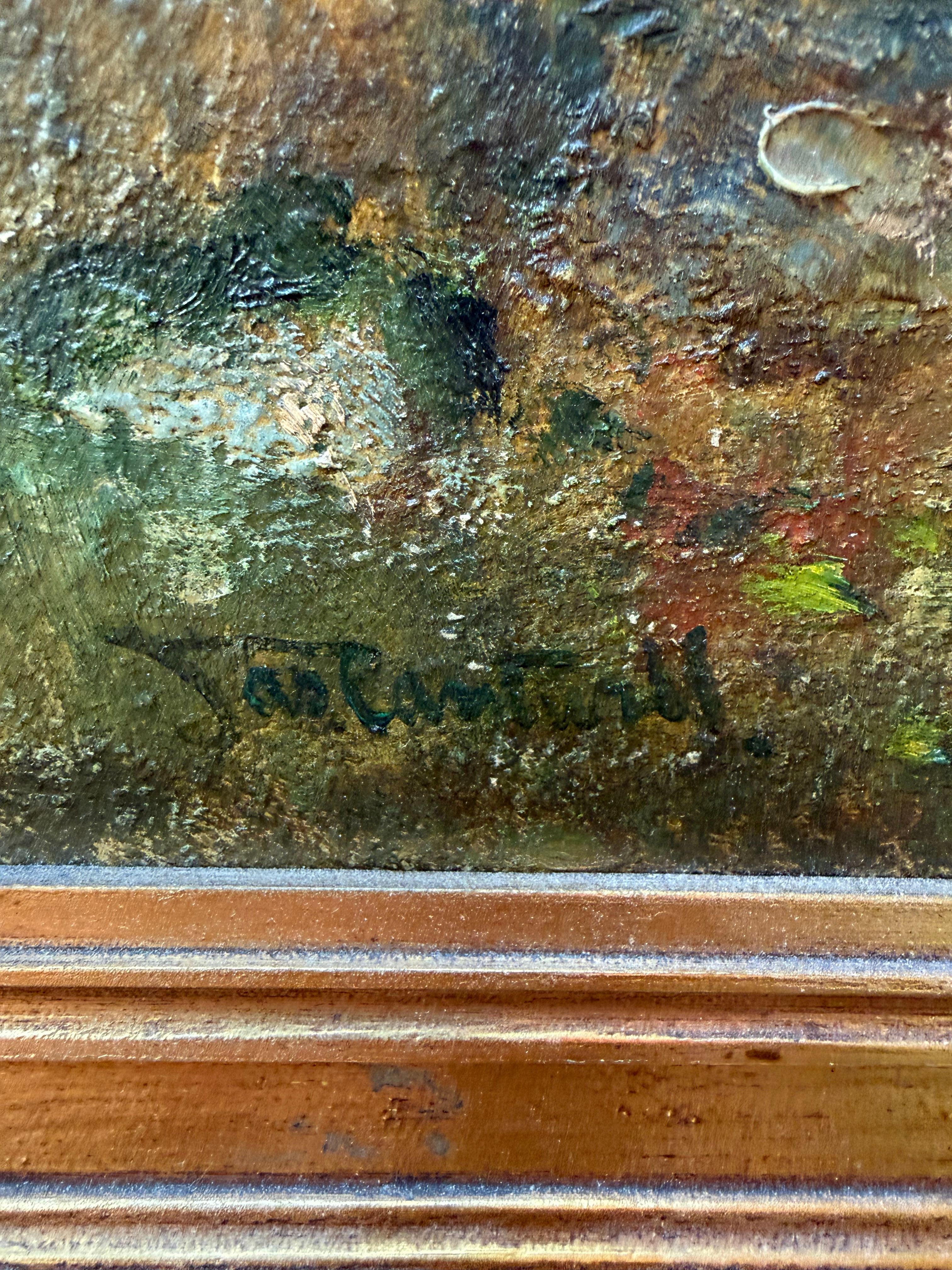 James Cantwell American Tonalist Landscape Oil Painting, Signed, c.1900