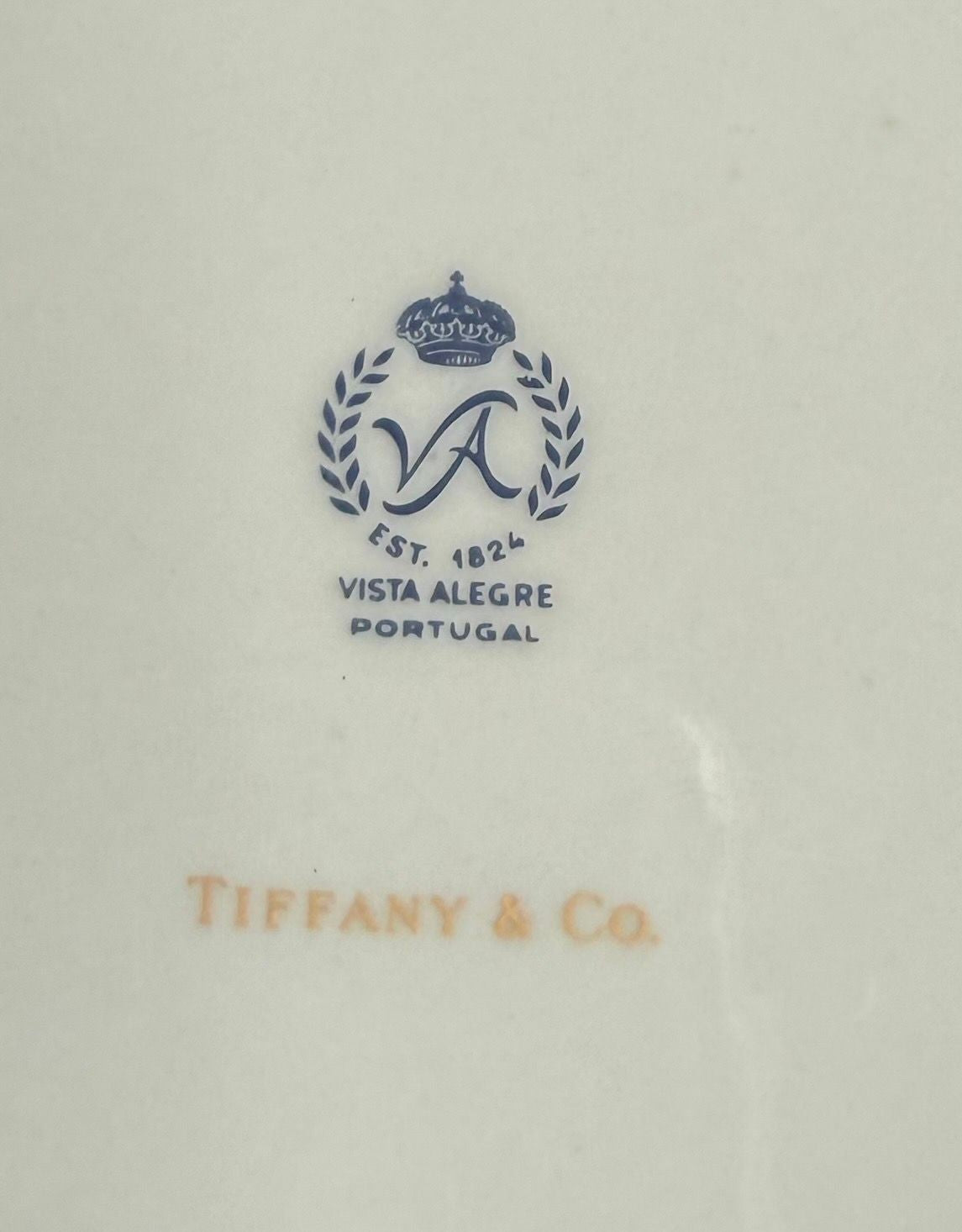Vintage Portuguese Porcelain Centerpiece Bowl — Vista Alegre for Tiffany & Co. Hand-Painted Floral