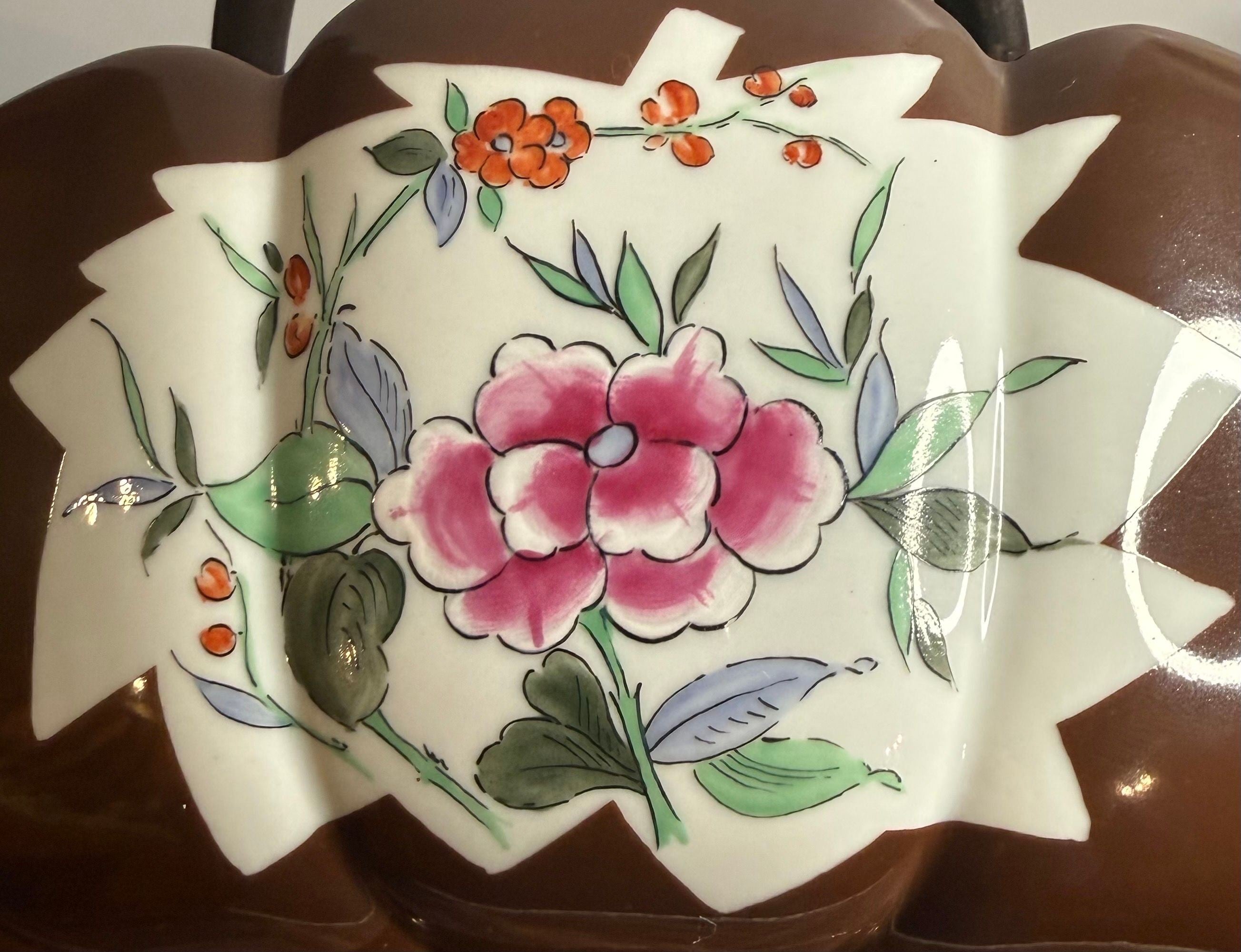 Vintage Portuguese Porcelain Centerpiece Bowl — Vista Alegre for Tiffany & Co. Hand-Painted Floral
