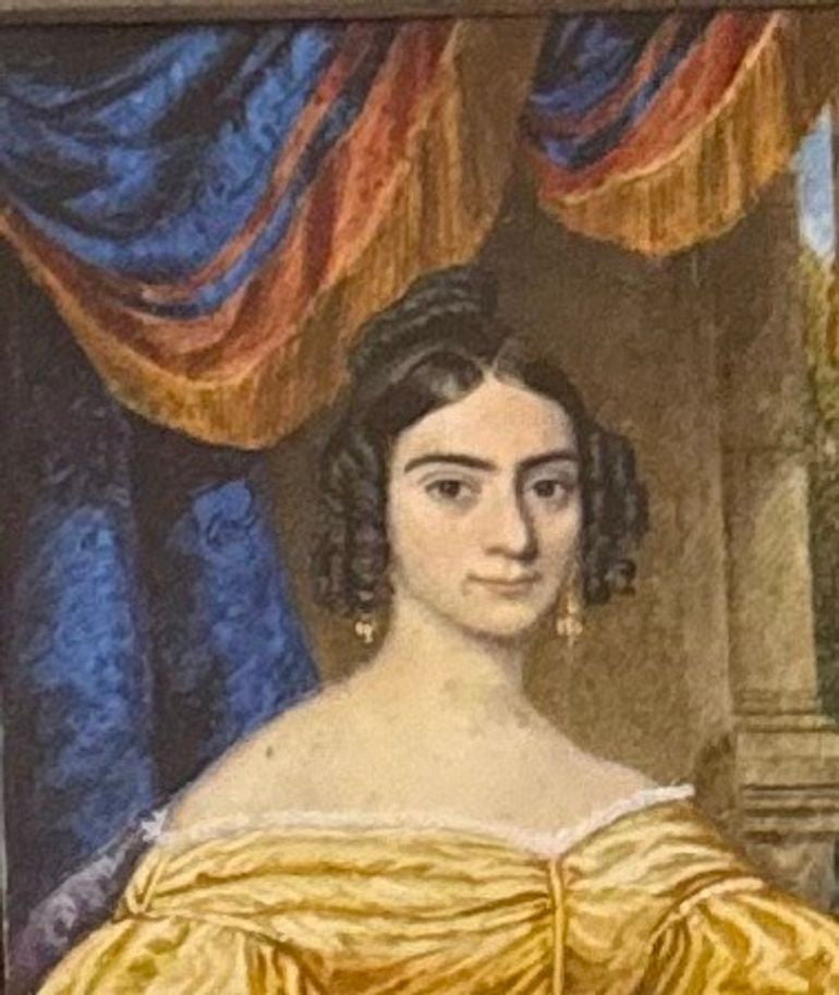 Attrib. J. Meadows, British, Pair Portrait Miniatures, Mr. and Mrs. Scavaffee, 1836