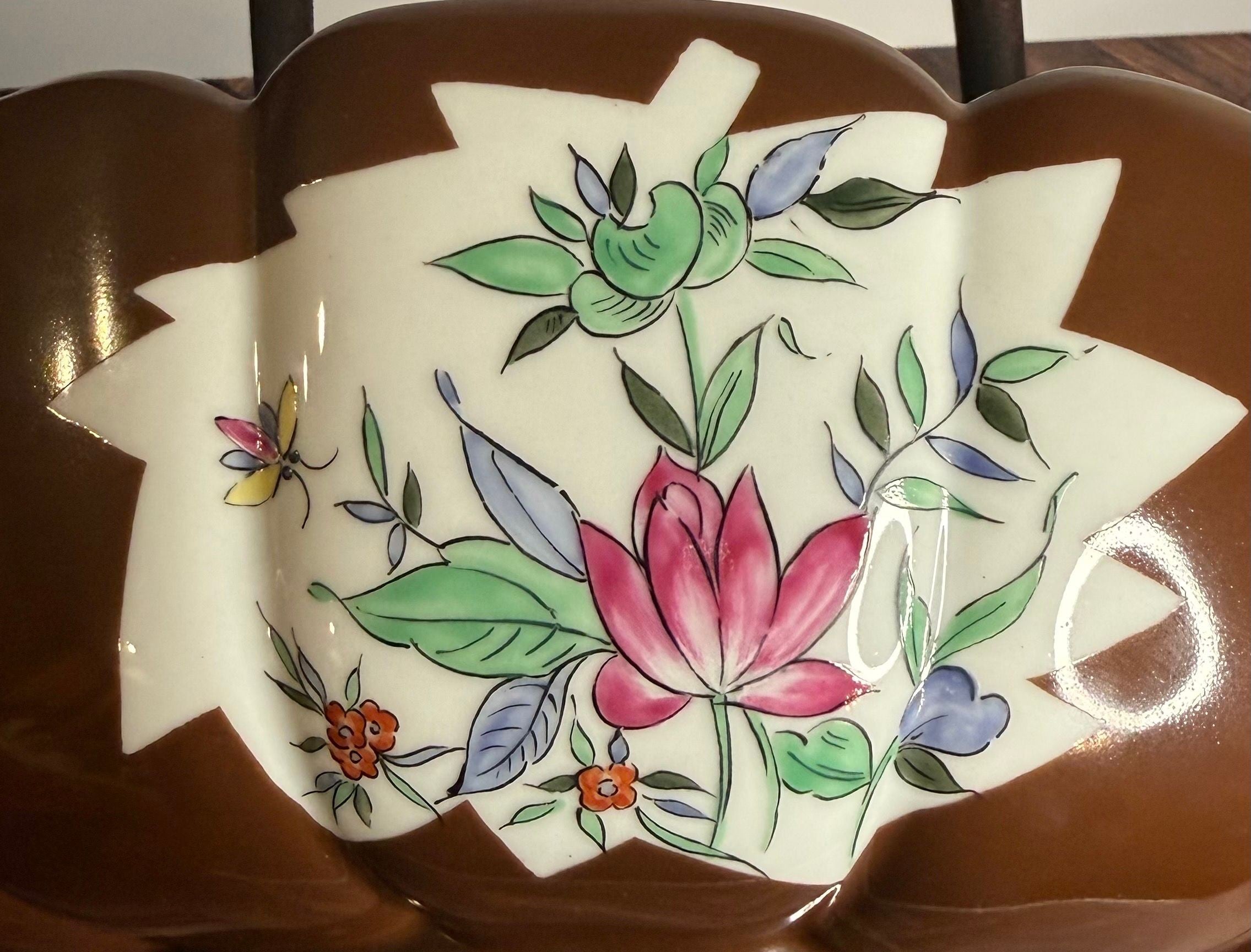 Vintage Portuguese Porcelain Centerpiece Bowl — Vista Alegre for Tiffany & Co. Hand-Painted Floral