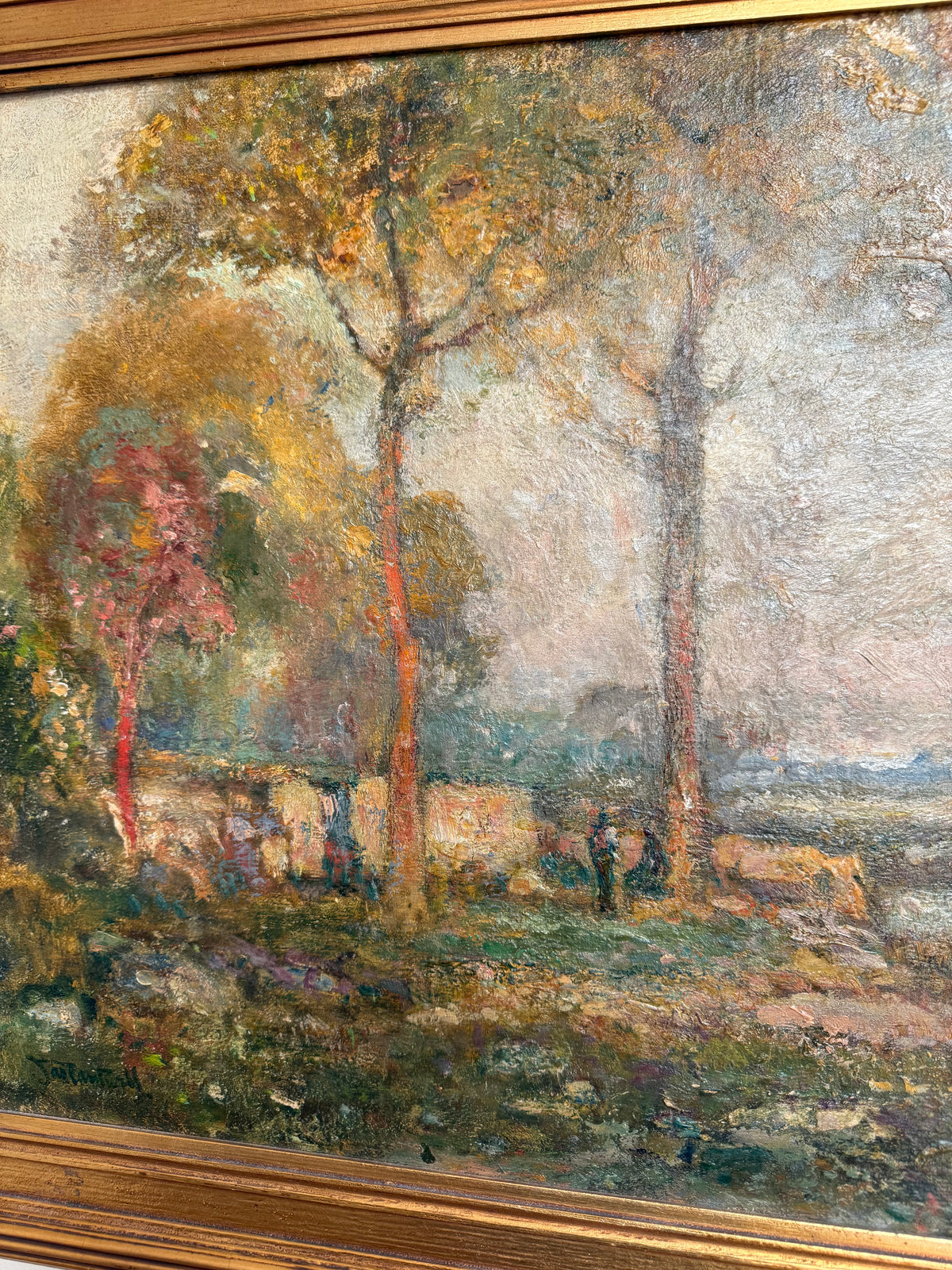 James Cantwell American Tonalist Landscape Oil Painting, Signed, c.1900