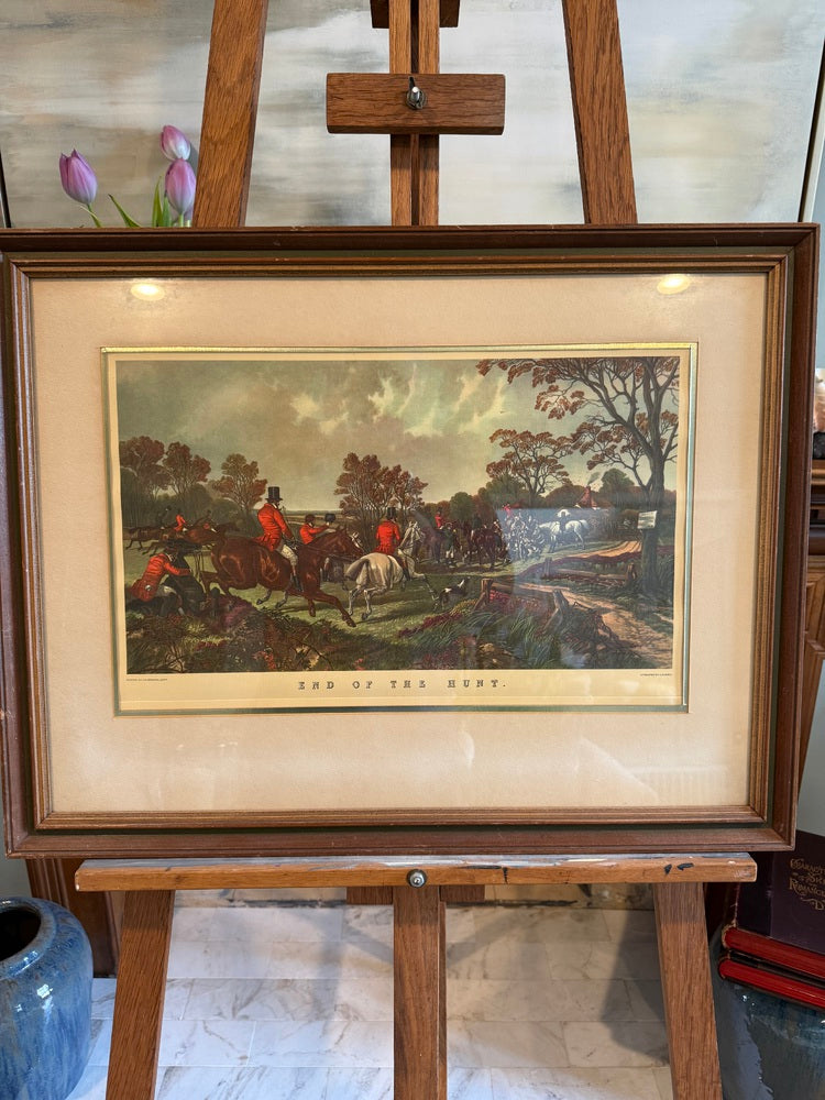 End of the Hunt, Color Print After J.F. Herring Sr., NY Graphic Society, Framed
