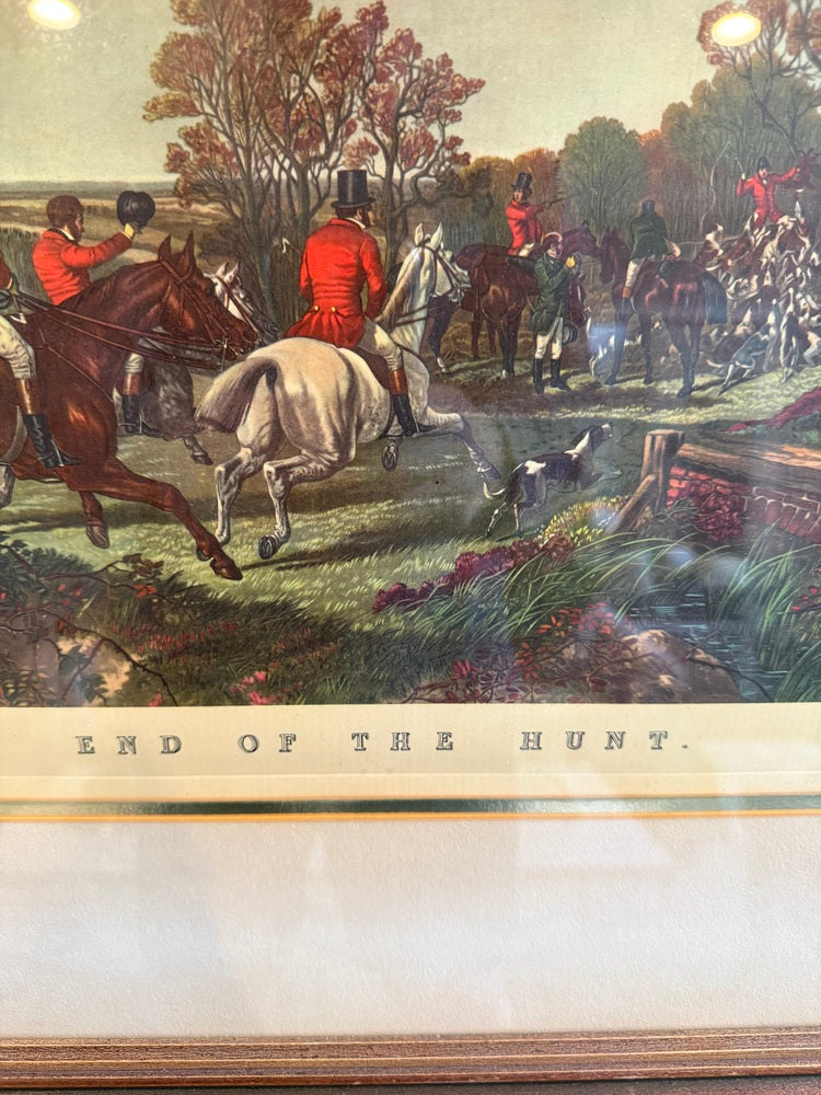 End of the Hunt, Color Print After J.F. Herring Sr., NY Graphic Society, Framed