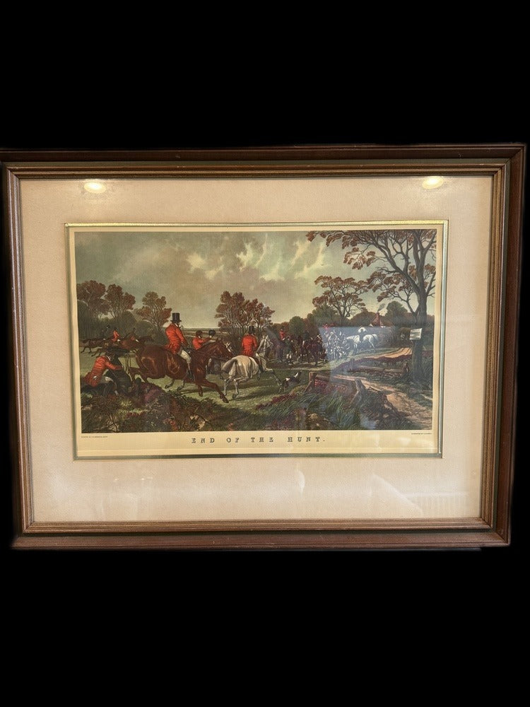End of the Hunt, Color Print After J.F. Herring Sr., NY Graphic Society, Framed